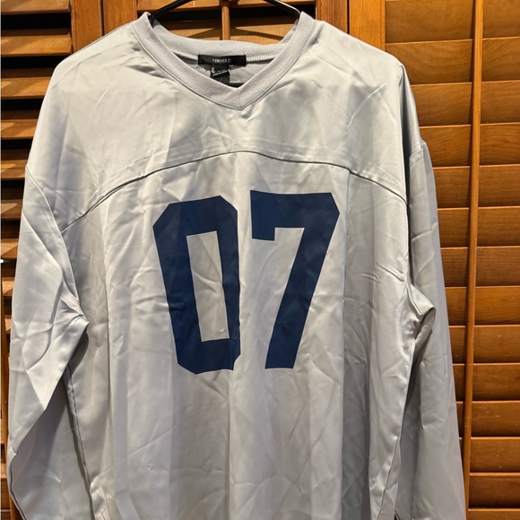 Gray Long Sleeve v-neck “ west coast”  jersey!  but womens sizing -see photos! - Picture 1 of 9